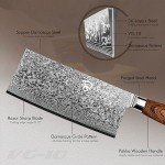 Damascus 8-Inch Cleaver Knife with PAKKA Handle