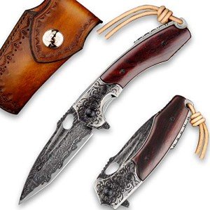 Japanese VG10 Damascus Steel Folding Pocket Knife
