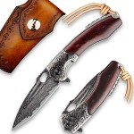 Japanese VG10 Damascus Steel Folding Pocket Knife