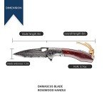 Japanese VG10 Damascus Steel Folding Pocket Knife