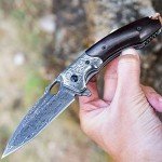 Japanese VG10 Damascus Steel Folding Pocket Knife