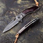 Japanese VG10 Damascus Steel Folding Pocket Knife