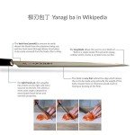 Japanese Yanagiba Sashimi Sushi Chef Knife 240mm