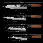 Santoku Japanese Chef Knife Set - Hand Forged