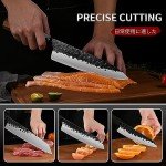 Santoku Japanese Chef Knife Set - Hand Forged
