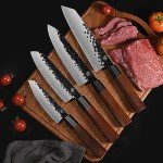 Santoku Japanese Chef Knife Set - Hand Forged