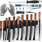 18-Piece Professional Japanese Gyuto Knife Set