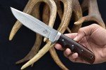 Handmade Damascus Hunting Knife with Rosewood Handle