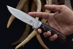 Handmade Damascus Hunting Knife with Rosewood Handle