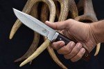 Handmade Damascus Hunting Knife with Rosewood Handle