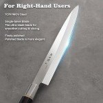 12" Sumteene Sushi Yanagiba Knife with Ebony Handle