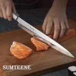 12" Sumteene Sushi Yanagiba Knife with Ebony Handle