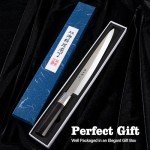 12" Sumteene Sushi Yanagiba Knife with Ebony Handle