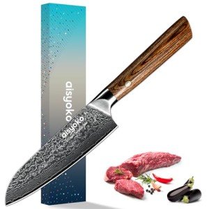 Aisyoko 5" Santoku Knife - VG-10 Damascus Steel