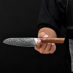 Aisyoko 5" Santoku Knife - VG-10 Damascus Steel