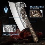 ROCOCO Heavy-Duty Dragon Butcher Cleaver Knife