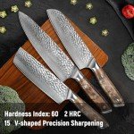 Damascus Santoku Knife - 7 Inch Japanese Chef's Knife