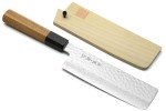 Yoshihiro VG10 6.5'' Nakiri Knife with Ambrosia Handle