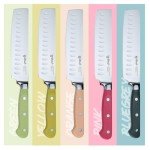 IGNITED CUTLERY 6.7" Nakiri Knife, Vibrant Colors
