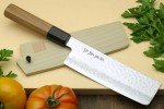 Yoshihiro VG10 6.5'' Nakiri Knife with Ambrosia Handle