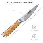 HOSHANHO 3.75" Japanese Paring Knife – Damascus Steel