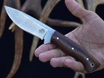 Damascus Steel Bushcraft Knife with Rosewood Handle