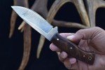 Damascus Steel Bushcraft Knife with Rosewood Handle