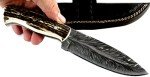 Moorhaus Handmade Damascus Bushcraft Knife with Sheath