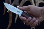 Damascus Steel Bushcraft Knife with Rosewood Handle