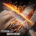 FANTECK 9.5-Inch Kiritsuke Damascus Chef Knife