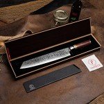 FANTECK 9.5-Inch Kiritsuke Damascus Chef Knife
