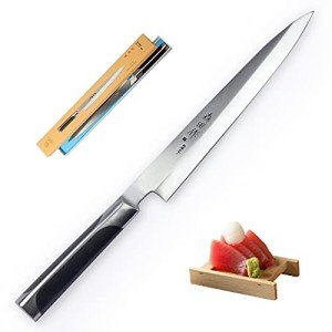 Sumteene Sushi Knife 9.5 inches(240mm),Sashimi Knife, Yanagiba Knife with High Carbon Stainless Steel Blade and Ergonomic Handle, Japanese Sushi Knife for Cutting Sushi & Sashimi, Fish Filleting