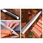 Sumteene Sushi Knife 9.5 inches(240mm),Sashimi Knife, Yanagiba Knife with High Carbon Stainless Steel Blade and Ergonomic Handle, Japanese Sushi Knife for Cutting Sushi & Sashimi, Fish Filleting