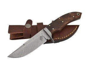 Handmade 9" Damascus Steel Straight-Spine Knife