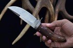 Handmade 9" Damascus Steel Straight-Spine Knife
