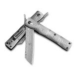 KATSU Handmade Damascus Steel Japanese Folding Knife