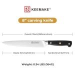KEEMAKE 8-Inch High Carbon Meat Slicing Knife