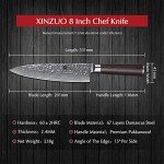 XINZUO 8-Inch VG10 Damascus Steel Chef Knife