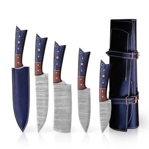 5-Piece Premium Japanese Damascus Chef Knife Set