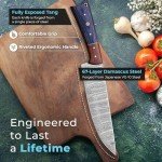 5-Piece Premium Japanese Damascus Chef Knife Set