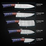 5-Piece Premium Japanese Damascus Chef Knife Set