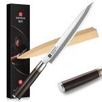 XINZUO 9.5-Inch Yanagiba Knife with Ebony Handle