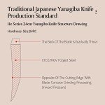 XINZUO 9.5-Inch Yanagiba Knife with Ebony Handle