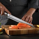 XINZUO 9.5-Inch Yanagiba Knife with Ebony Handle