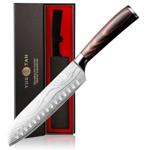 YUSOTAN 7-Inch Japanese Santoku Chef Knife