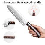 YUSOTAN 7-Inch Japanese Santoku Chef Knife