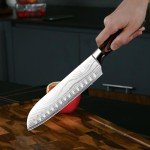 YUSOTAN 7-Inch Japanese Santoku Chef Knife