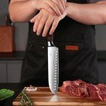 YUSOTAN 7-Inch Japanese Santoku Chef Knife