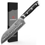 Damascus Santoku Knife - 7 Inch VG-10 Sharpness