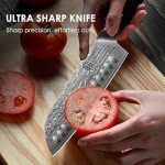 Damascus Santoku Knife - 7 Inch VG-10 Sharpness